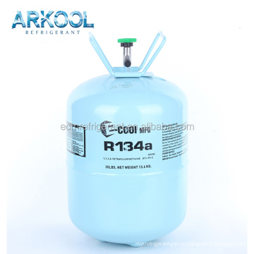 Precio de gas refrigerante desechable de 13.6 kg R134A 134A R134 Precio de refrigerante de gas para R134A